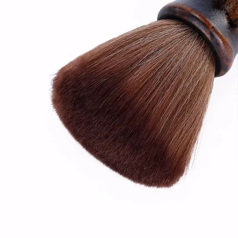Savon à raser à l'ancienne, brosse moussante en bois pour salon de coiffure
