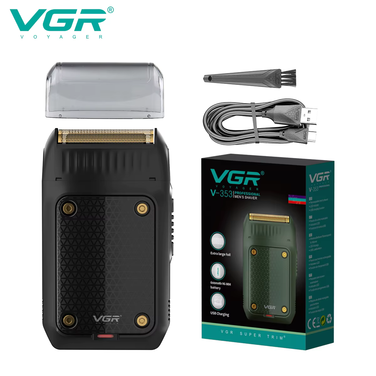 VGR tondeuse tondeuse à barbe pour hommes rasoir electrique homme rasoir rasoir homme Rasoir électrique Professionnel Rasoir Portable Machine à raser Mini Tondeuse à barbe Le rasoir Réciproque Rasoir 