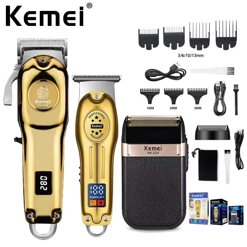 Kemei KM-678 KM-2024 KM-2628 tondeuses à cheveux électriques professionnelles tondeuse à barbe Rechargeable hommes
