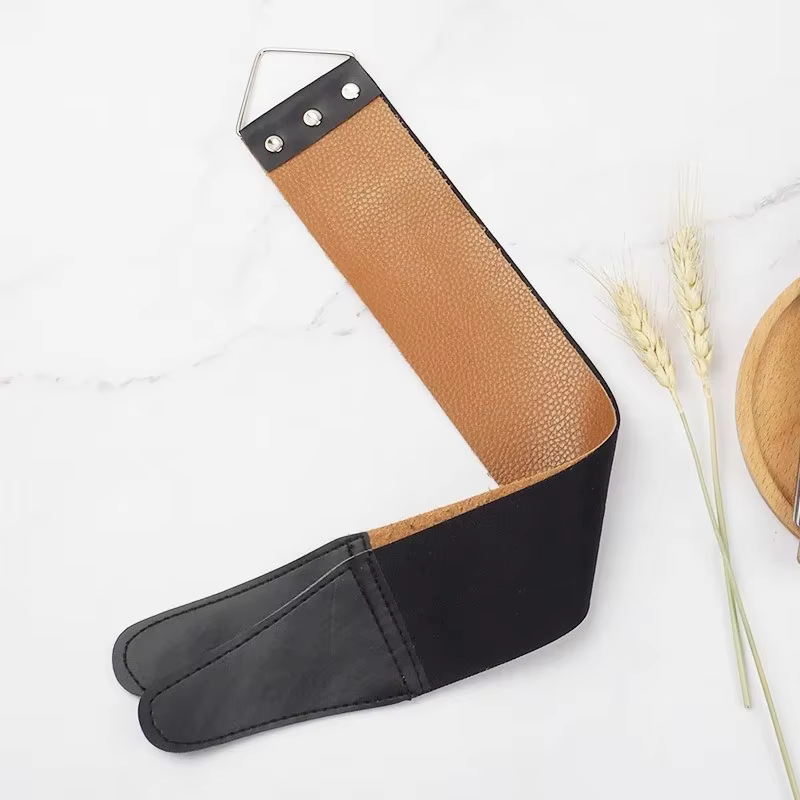 Sangle de rasage en cuir et toile pour hommes
