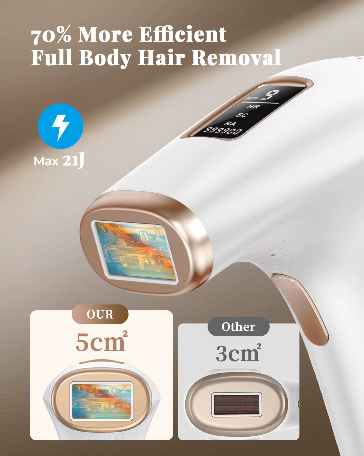 Appareil d'épilation IPL 999900 flashs