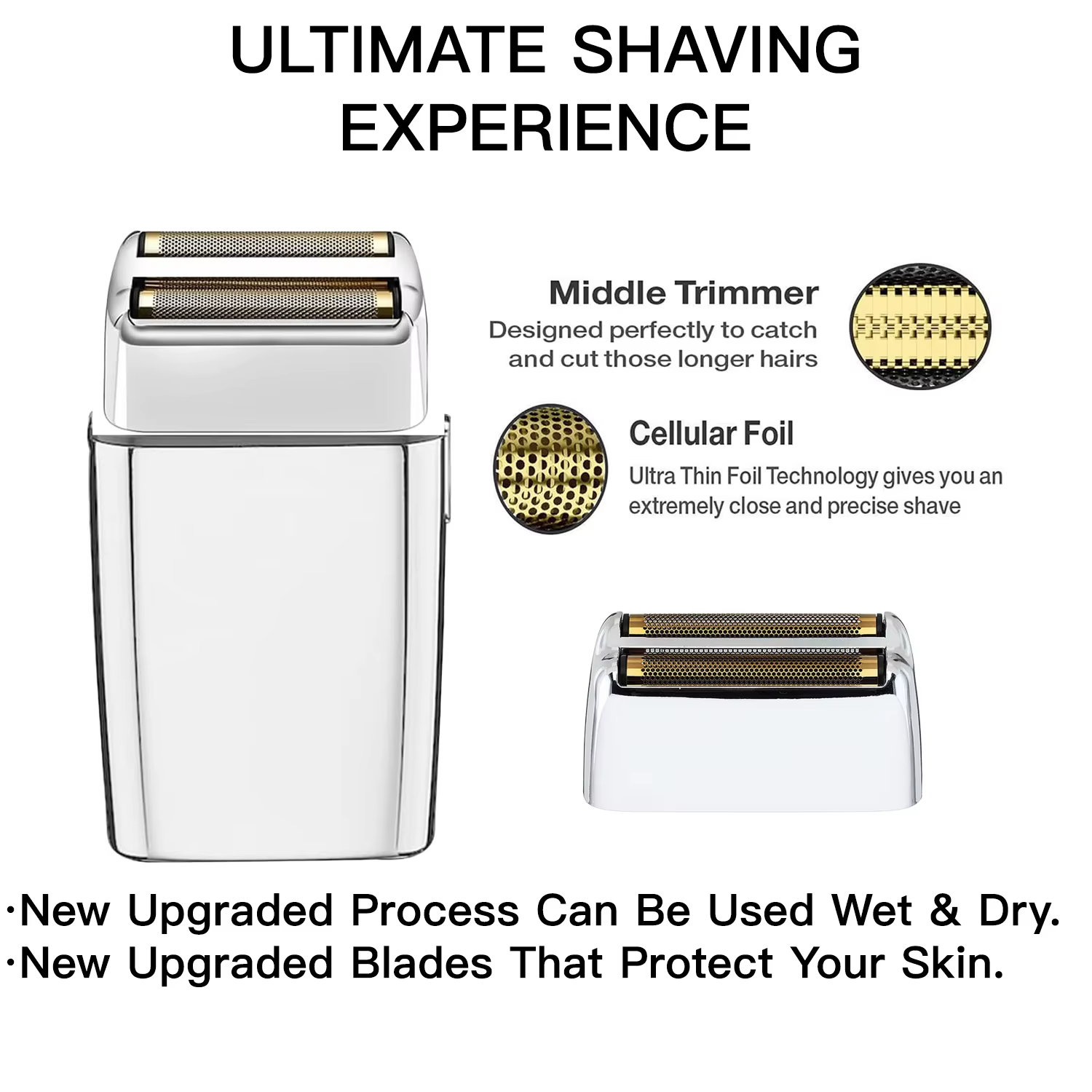 Tête de rechange en feuille Compatible avec le rasoir professionnel BaBylissPRO FXFS2