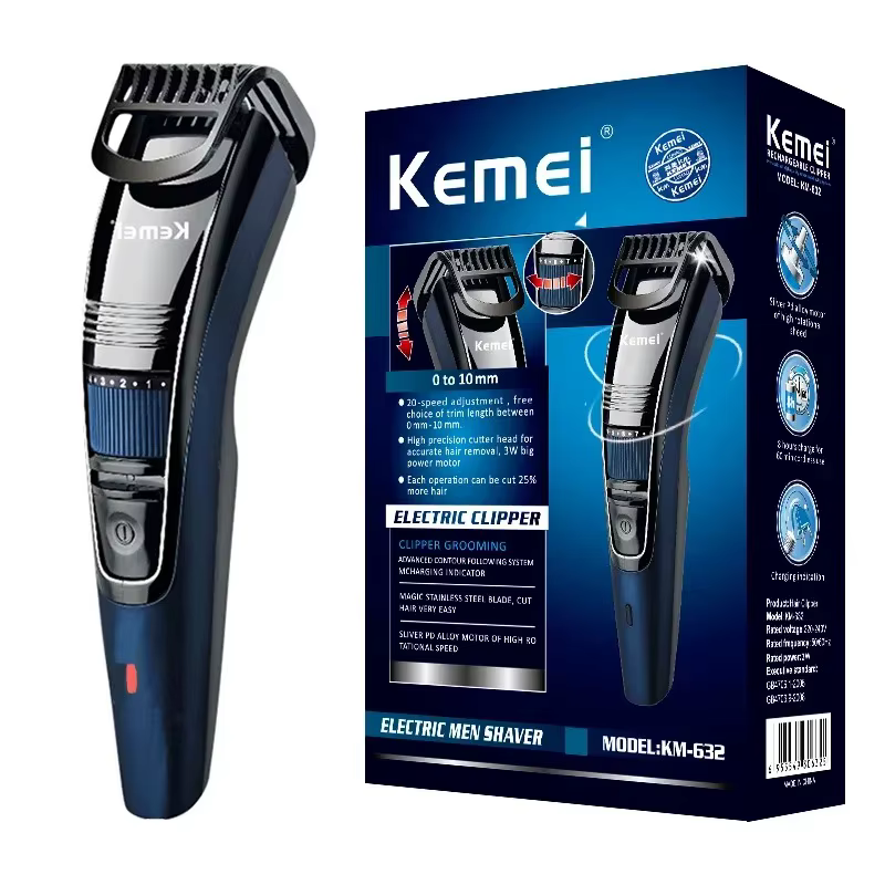 Kemei 632-Tondeuse à barbe réglable pour hommes