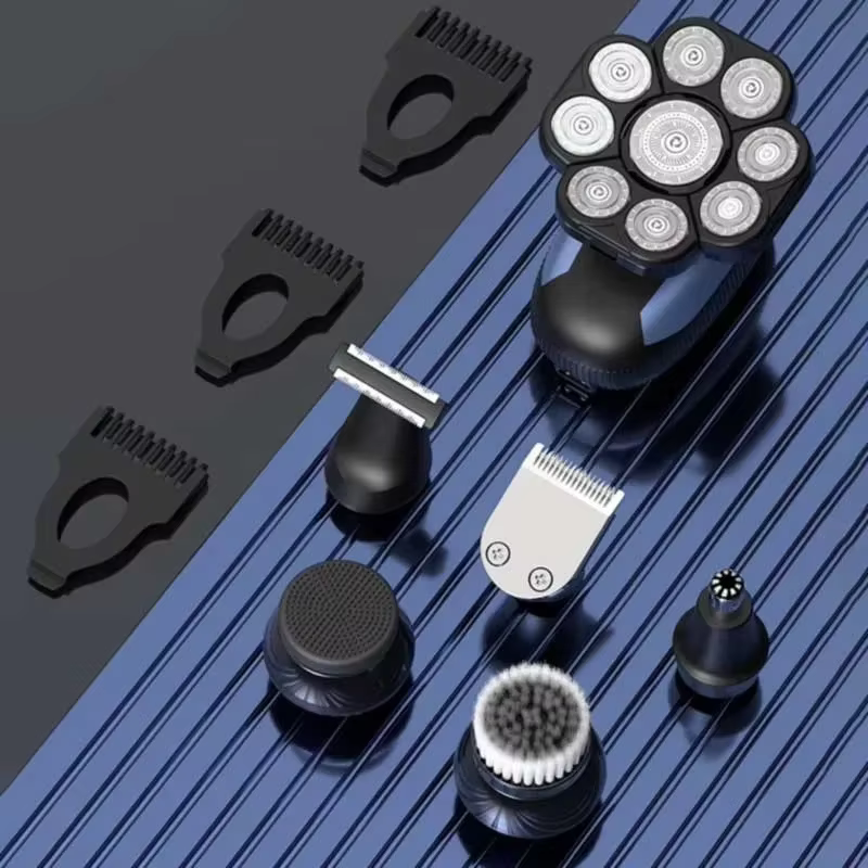 Rasoir électrique sans fil 9D pour homme chauve, multifonctionnel, à distance