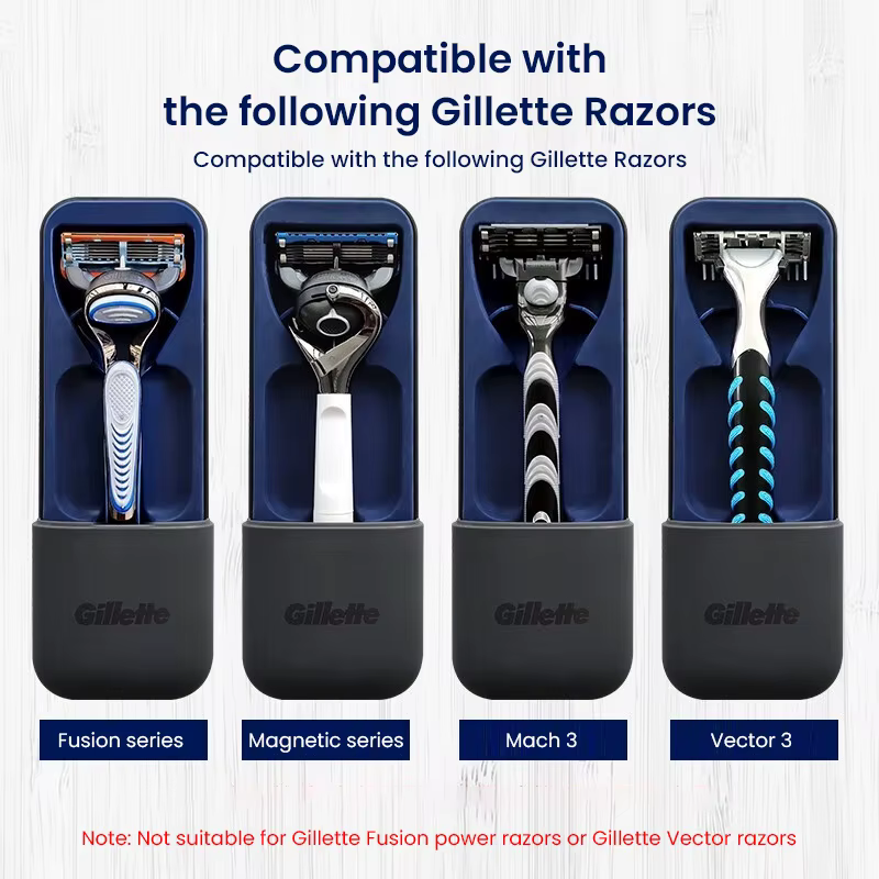 Étui de voyage portable pour rasoir manuel Gillette, boîte de rangement de protection pour rasoir, Gillette ktMagnetic Mach 3 Vector 3