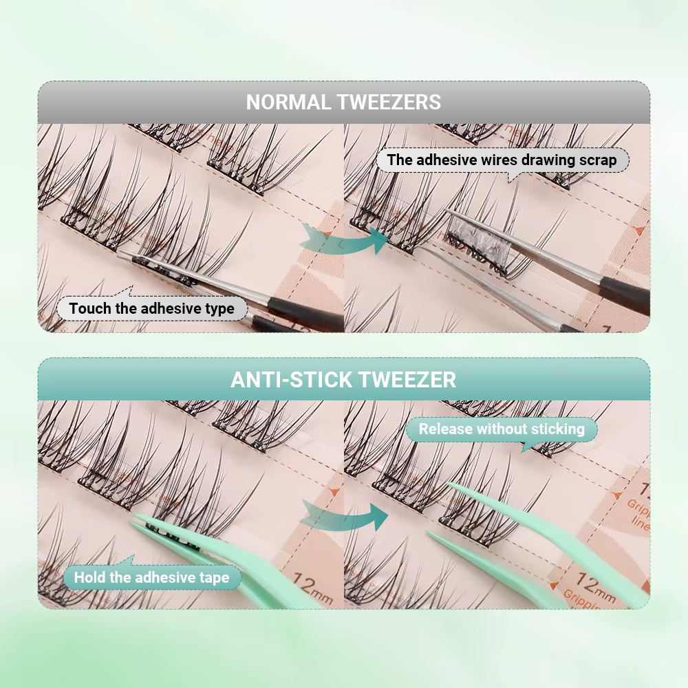 Lashtalk 1Pc bricolage cils pince à épiler antiadhésive pas collant Anti-adhésif faux