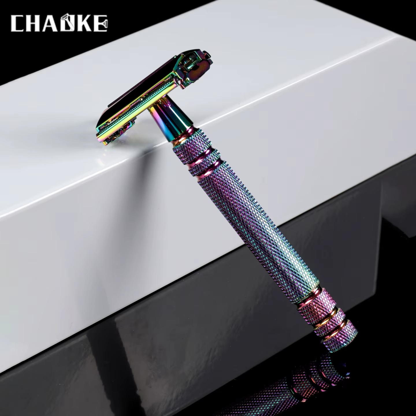 Rasoir manuel vintage Chaoke Rainbow Coating