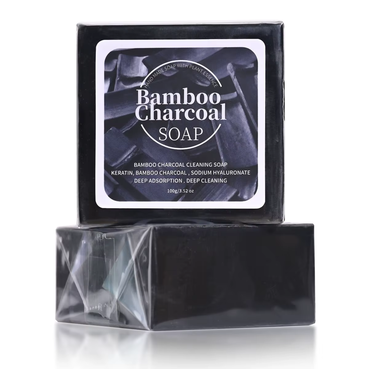 Savon artisanal au charbon de bambou B+100G