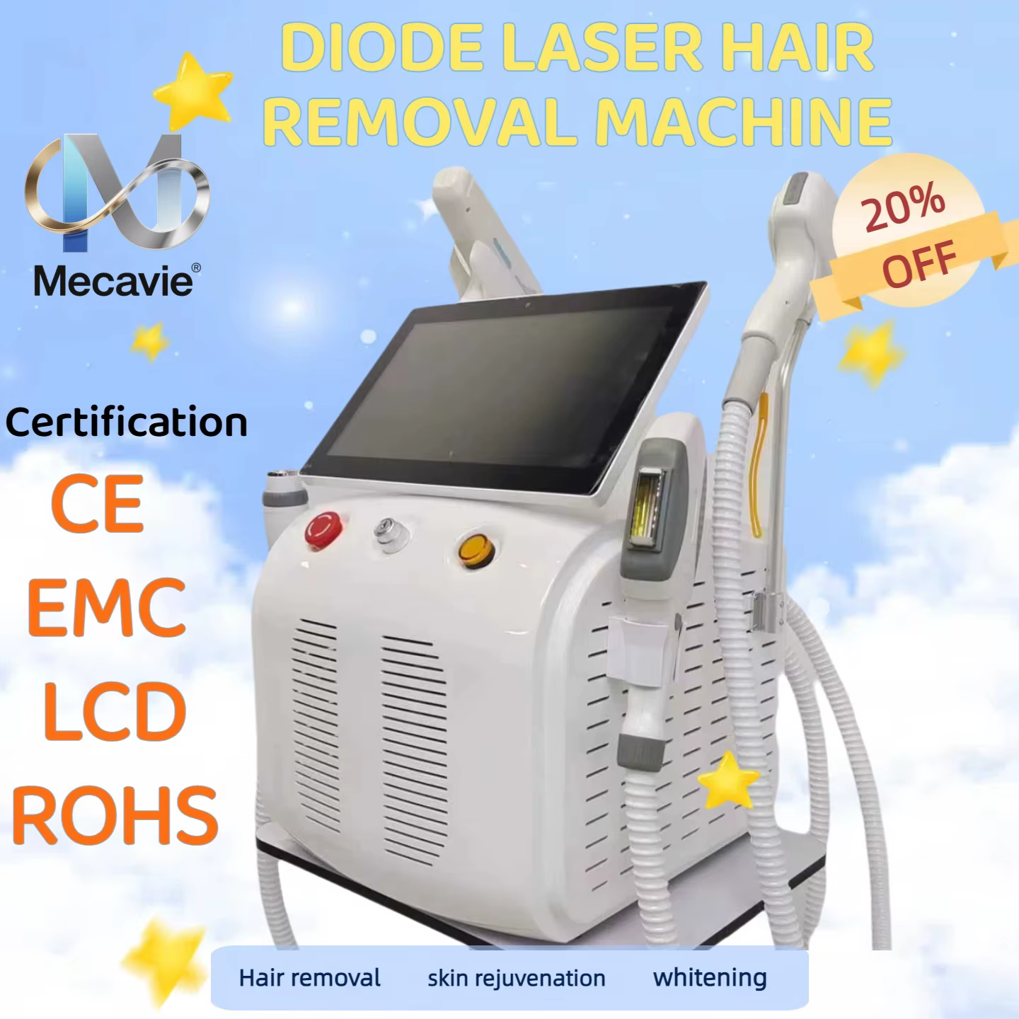 Appareil d'épilation indolore 4-en-1 2026 Soprano Titanium Ice Platinum RF Pico DPL Diode Laser 755 808 940 1064nm 4 Ondes ND:YAG