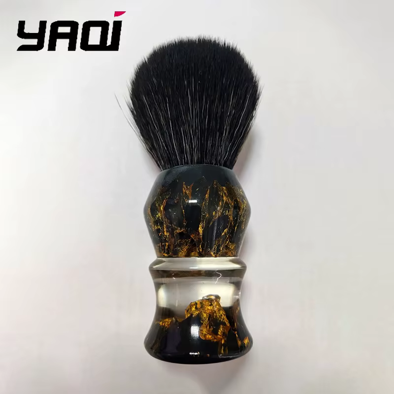 YAQI DEEP STONES 24mm cheveux synthétiques résine poignée hommes brosse de rasage humide fournir une expérience