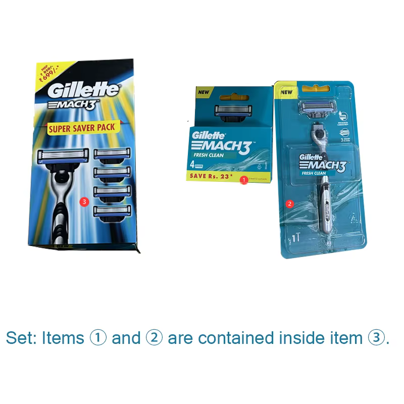 Ensemble de rasoirs Gillette Mach3 pour hommes