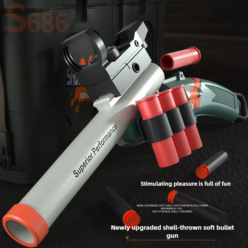 S686 lancer coquille jouet pistolet balle molle Airsoft lanceur Sports de plein air CS jeu Pistola tireur jouet amusant pour garçons cadeau