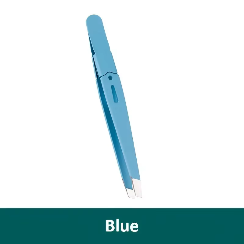 Pince à épiler sourcils colorée en acier inoxydable, outil de beauté pour l'épilation des poils fins, pinces biseautées pour sourcils, outils de maquillage