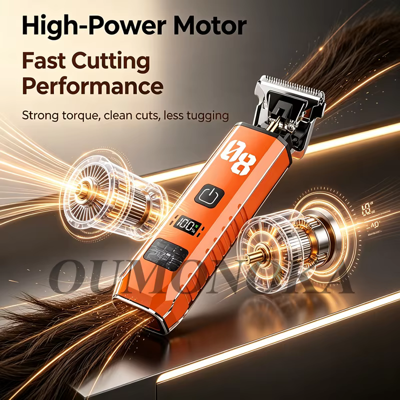 Tondeuse à cheveux pour hommes, tondeuse à barbe, rasoir électrique rechargeable, tondeuse de qualité professionnelle pour salon de coiffure, machine de coiffure pour usage domestique.
