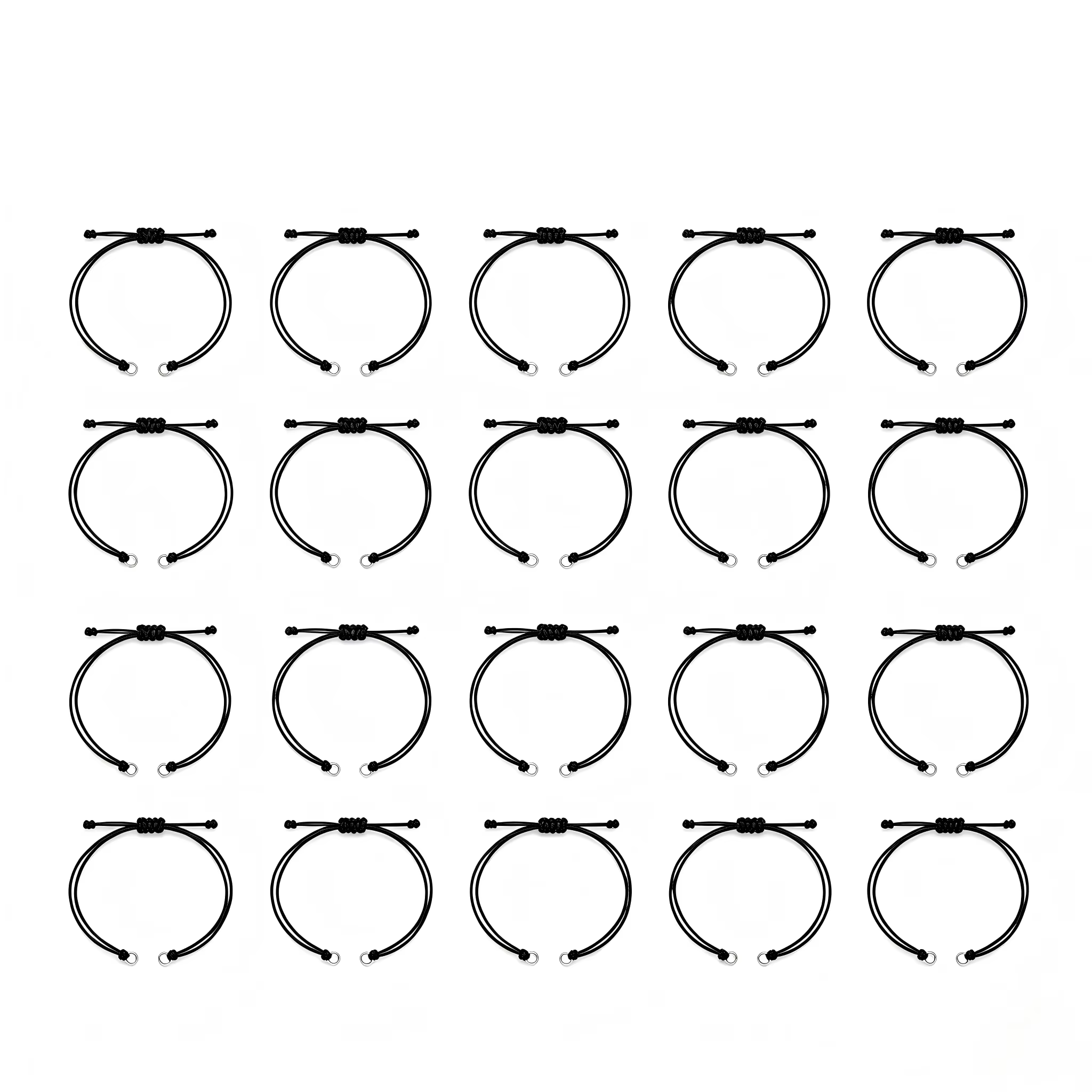 50 Cordons Tressés Cirés avec Boucle en Acier Inoxydable 304 pour la Fabrication de Bracelets DIY
