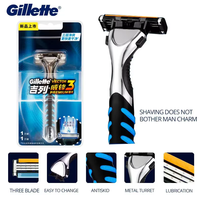 Gillette Sensor Excel rasage lames de rasoir recharges pour hommes Vector3 sécurité