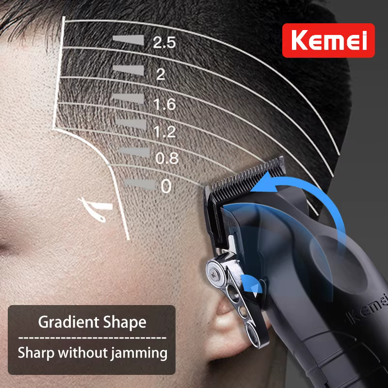 Kemei KM-2296 KM-2299 KM-1102 Kit de tondeuse à cheveux rasoir électrique pour hommes