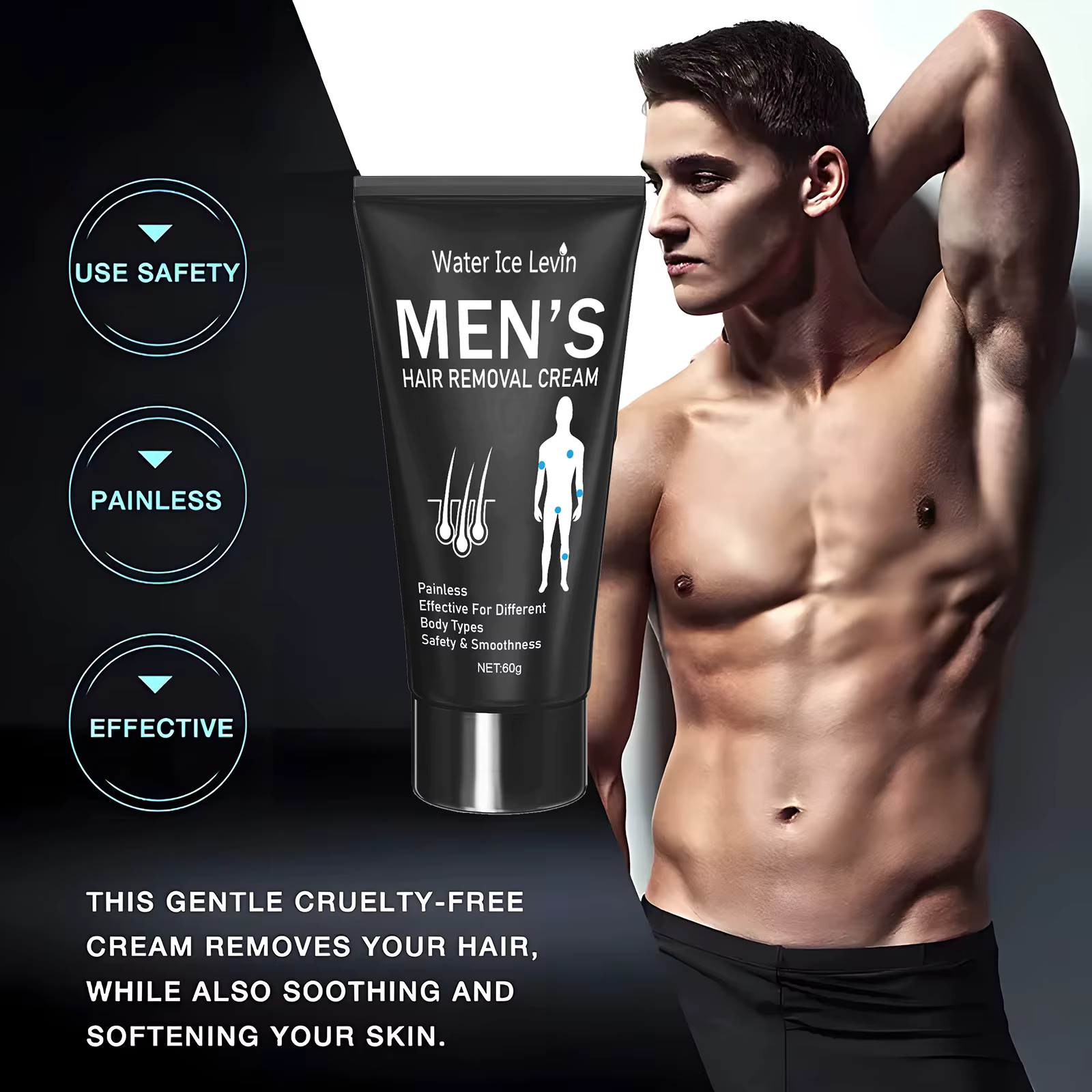 Crème dépilatoire 60g pour hommes et femmes