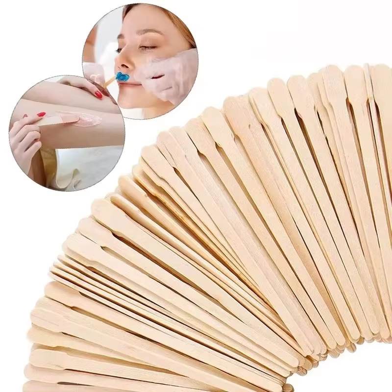 100/200/300/400/500 Pièces Bâtonnets de cire jetables en bois pour épilation