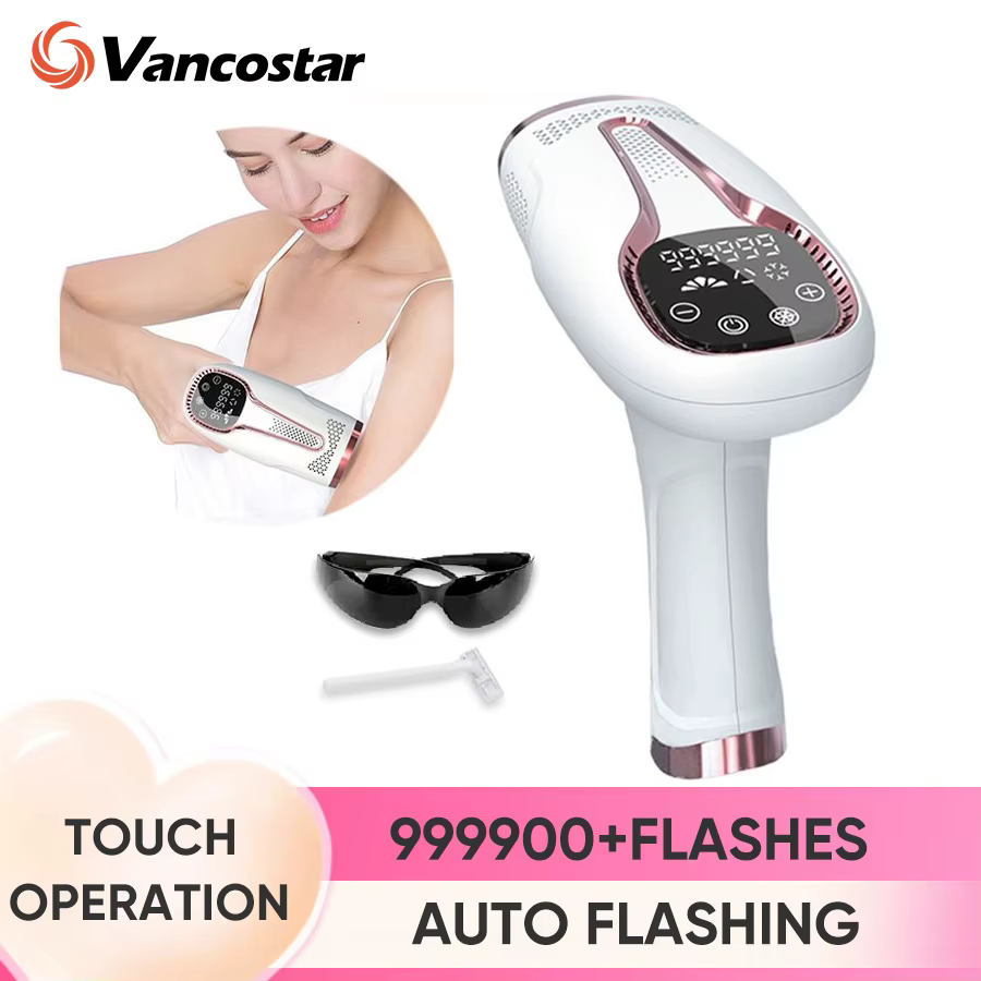Épilateur IPL permanent 999900 Flashes pour l'épilation des femmes et des hommes, tondeuse bikini, appareil d'épilation indolore