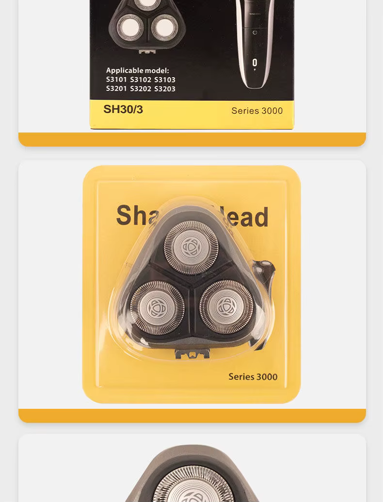 Têtes de rasoir de rechange pour Philips S3000 Series - Compatible avec S3101