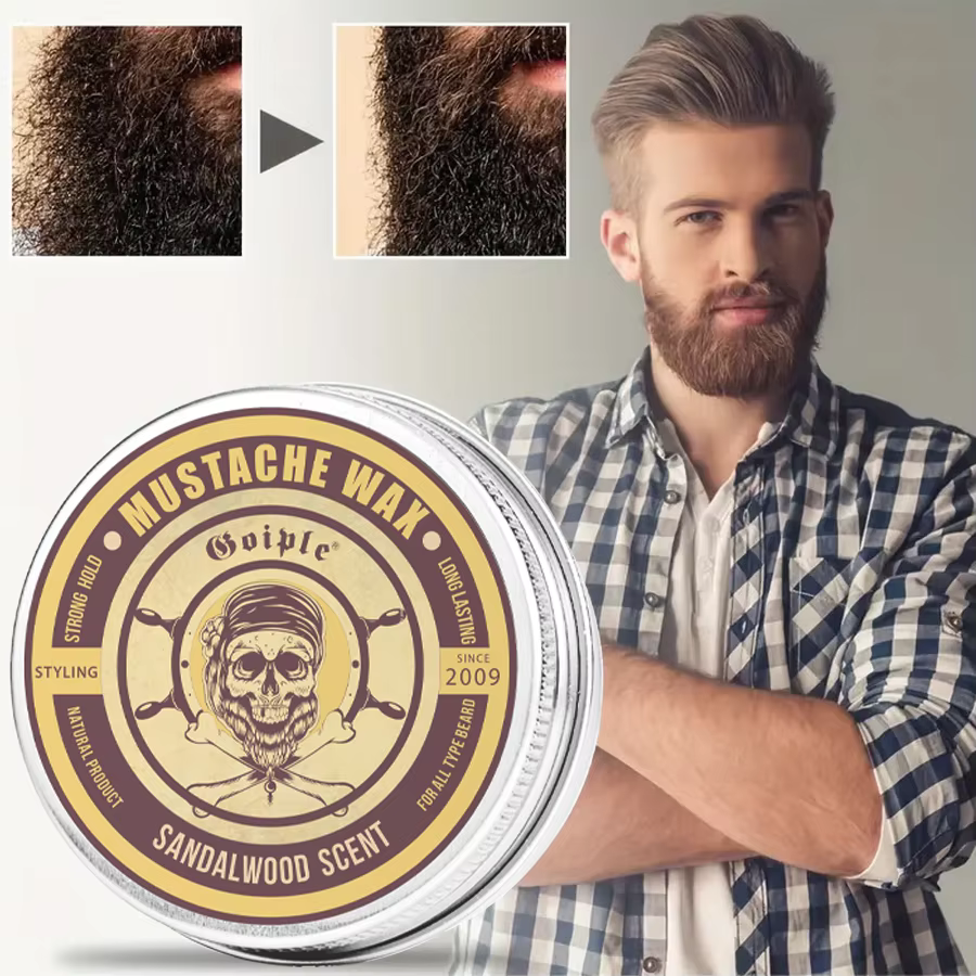 Cire à barbe parfumée au bois de santal pour hommes