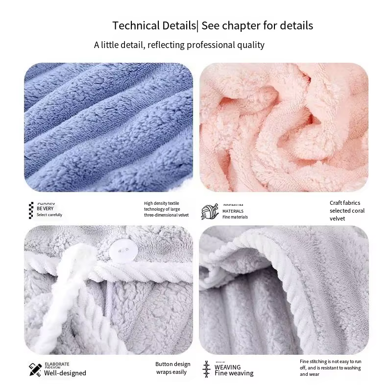 Bonnet pour cheveux secs pour femmes, foulard épais et Super absorbant pour essuyer les cheveux, bonnet à séchage rapide, serviette pour cheveux secs