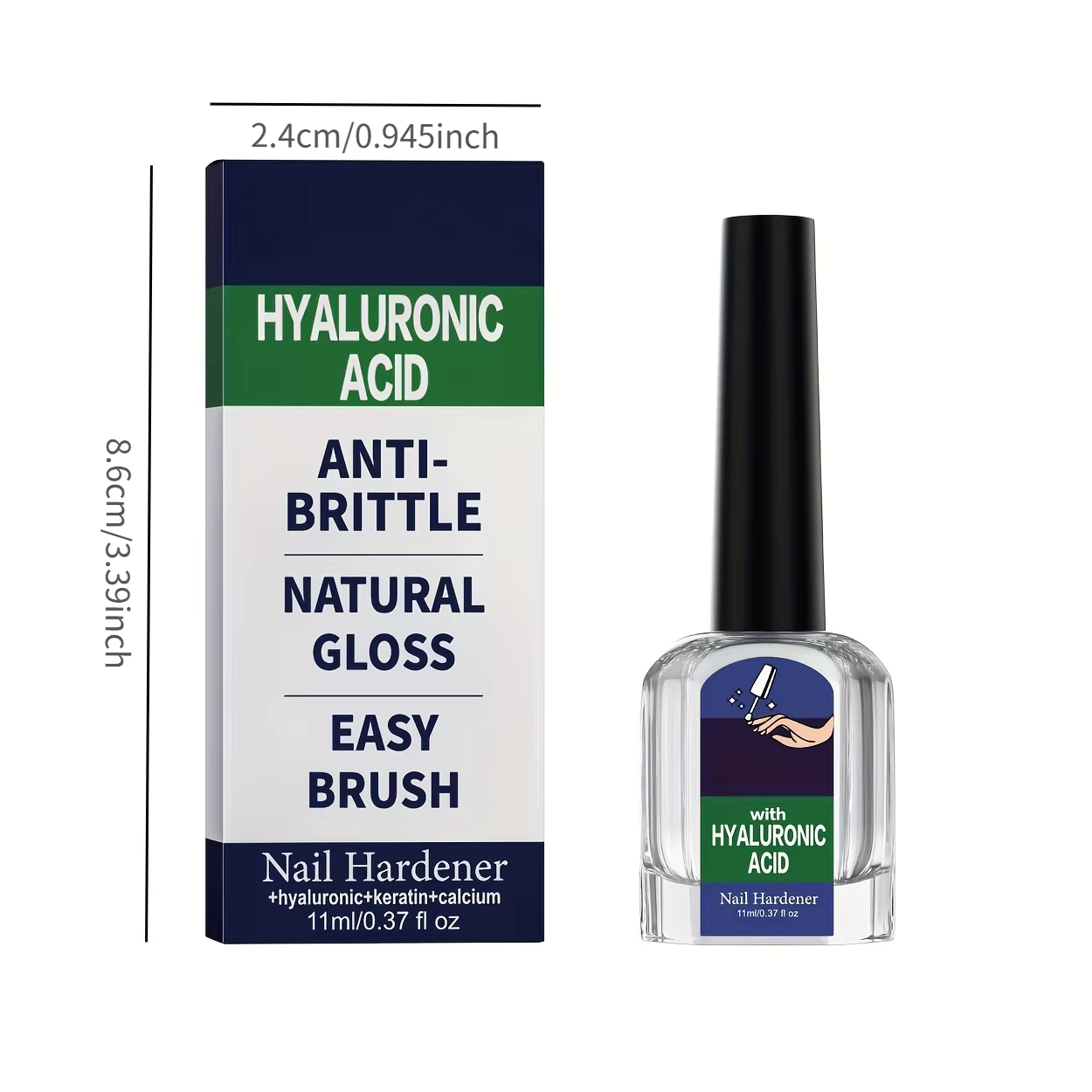 Fortifiant et stimulant la croissance des ongles : 11 ml d'assouplissant naturel pour une résistance accrue et une croissance durable - Réparation des ongles longue durée
