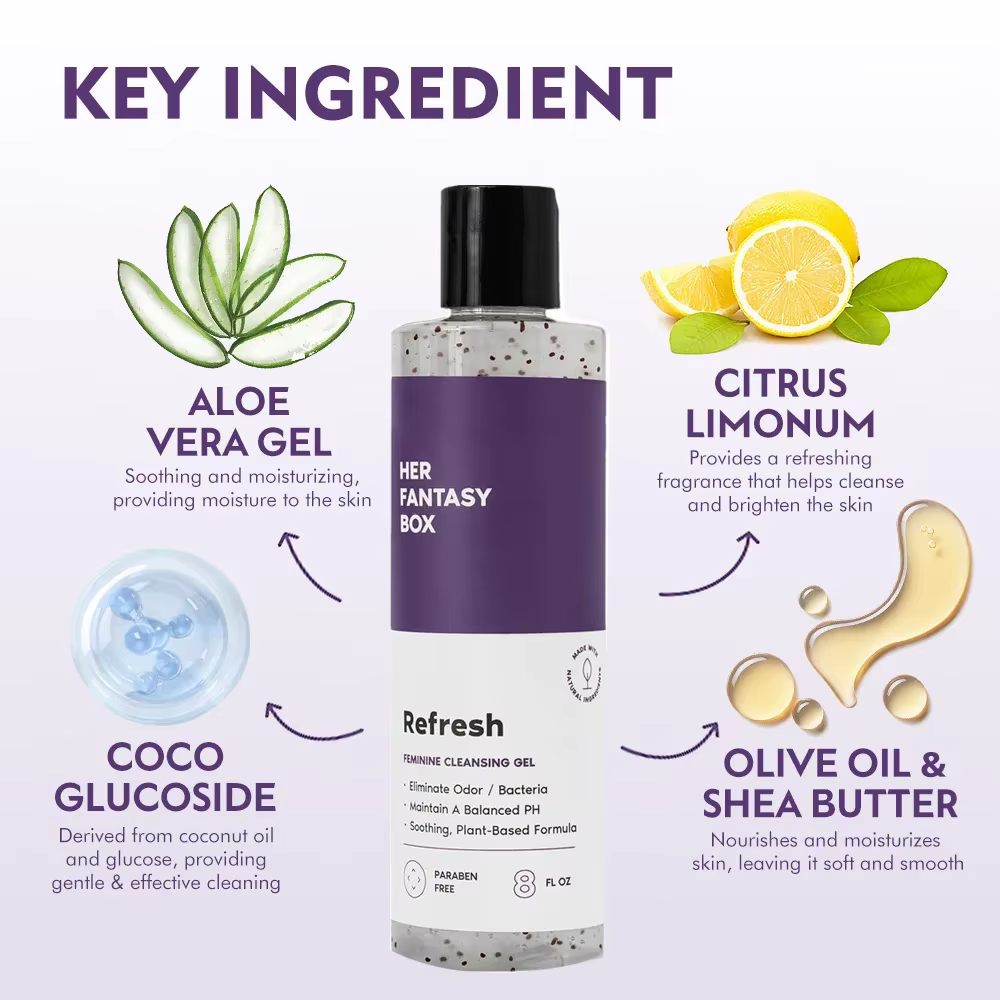 RefreshPH Balance Lavage du corps féminin naturel hydrate et rafraîchit Nettoyage doux Soins personnels
