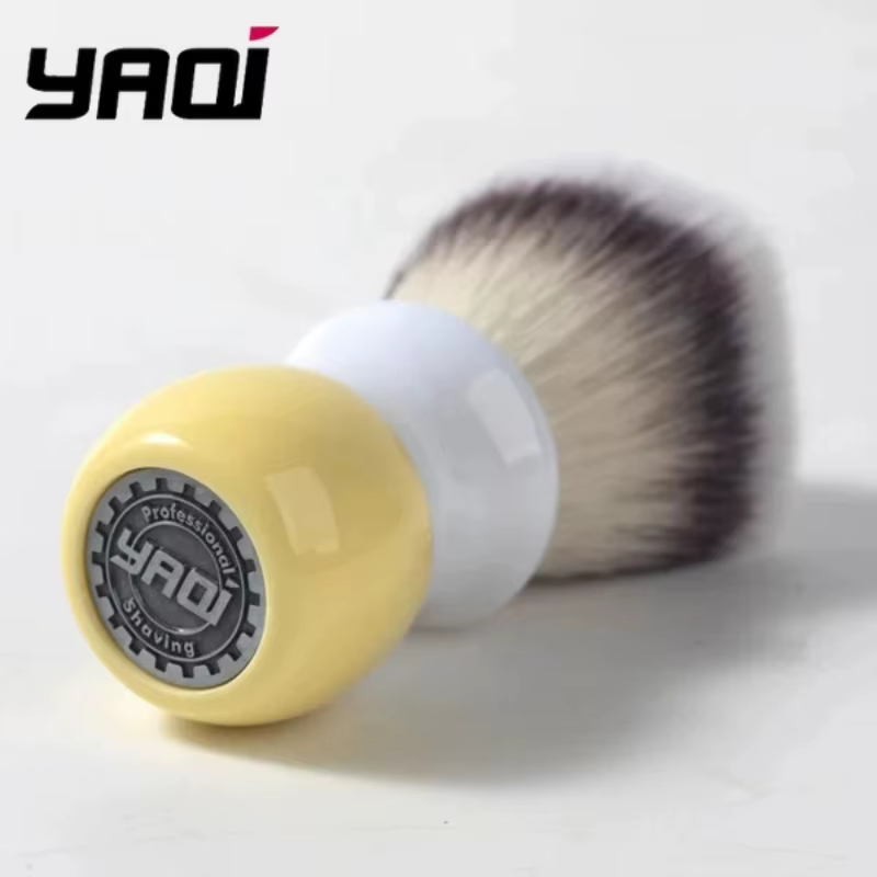 YAQI Naicha (thé au lait) brosse de rasage humide pour hommes en cheveux synthétiques