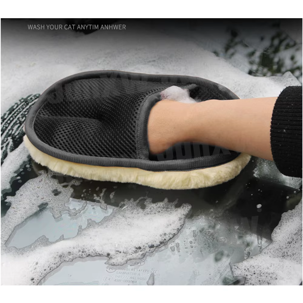 Gants en laine d'imitation pour lavage de voiture, gants d'essuyage de voiture en peluche épaisse, fournitures de nettoyage de voiture, produits de lavage de cire et de polissage