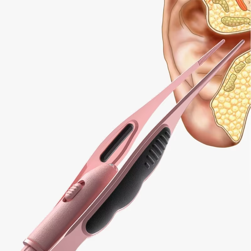 Pince à épiler LED pour cérumen, outil de nettoyage des oreilles pour enfants, outil de nettoyage des oreilles pour adultes, élimination du cérumen