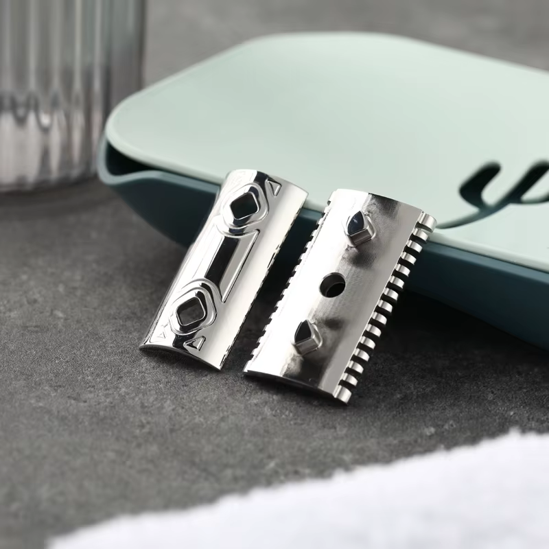 Tête de rasoir de sécurité en acier inoxydable 316 poli Harlequin