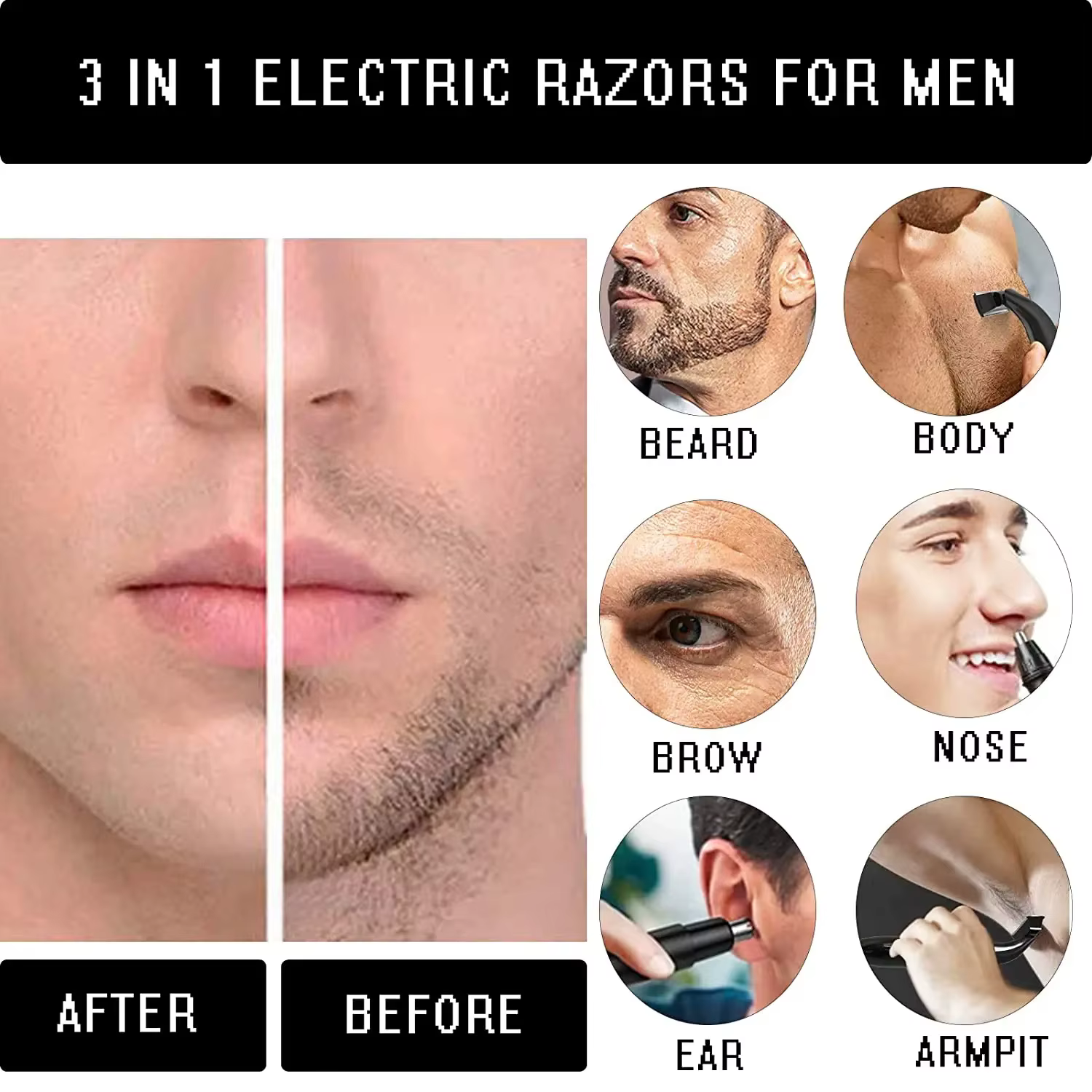 Zone intime coupe de cheveux rasoir de précision hommes ligne de Bikini boules