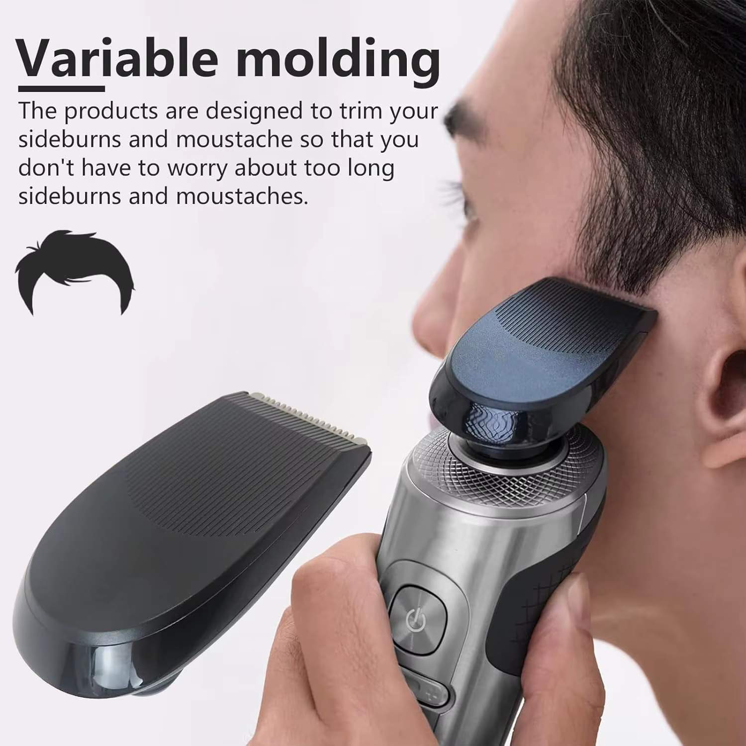 Tête de tondeuse de précision pour barbe compatible avec les rasoirs Philips RQ12XX RQ11XX/10XX S5000 S7000 S9000