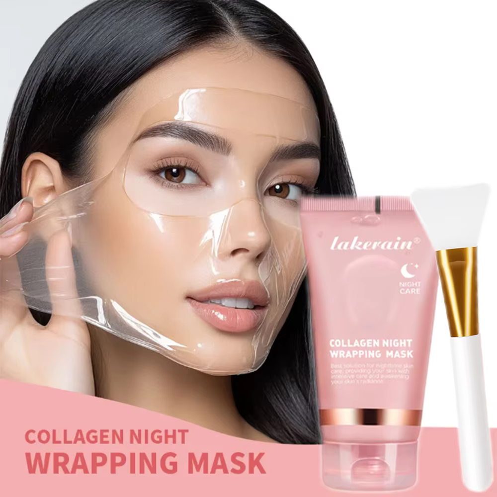 Masque Coréen Anti-Âge au Collagène Profond, Masque Peel-Off Bio Liftant pour le Visage, Masque de Nuit Enveloppant pour Femme