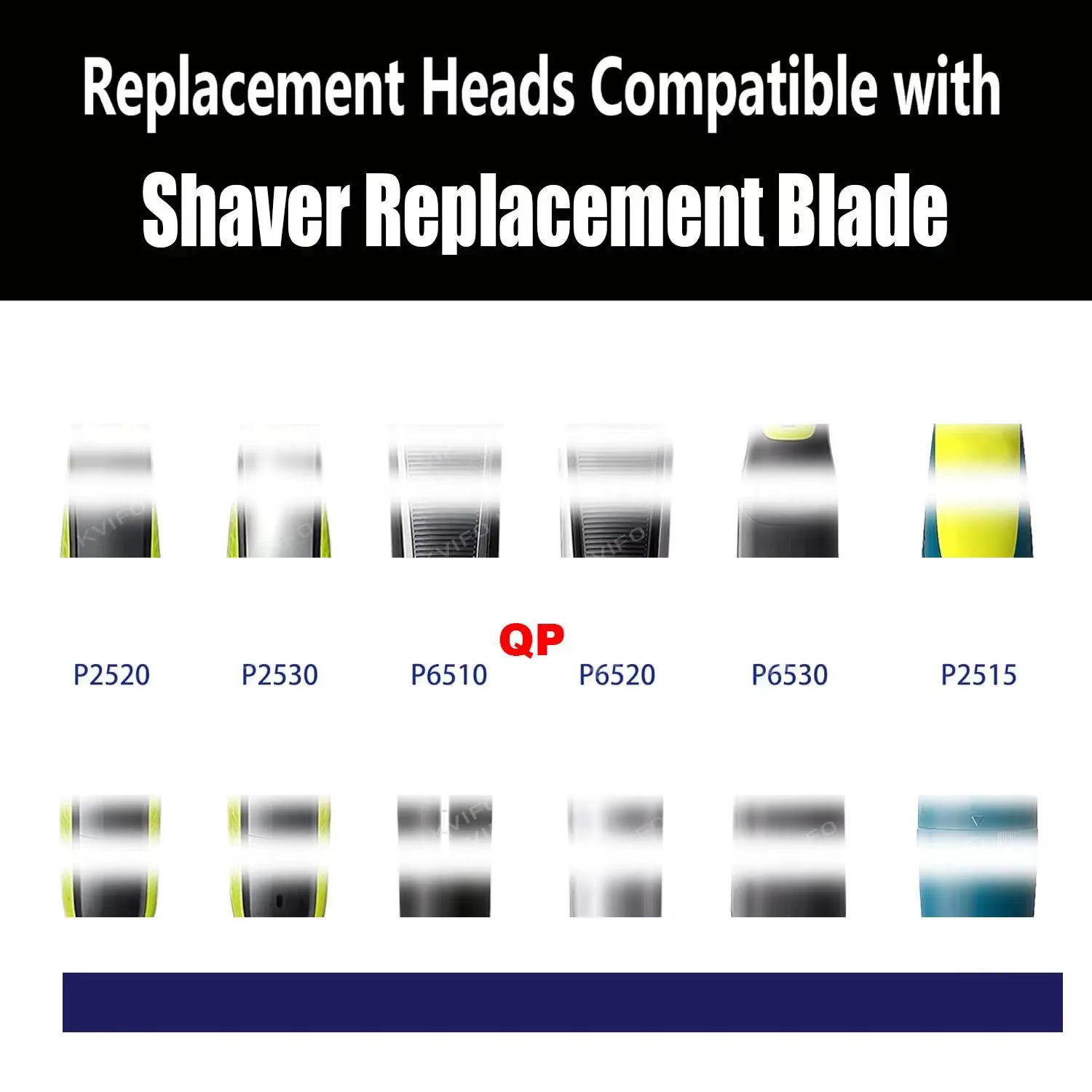 Lame de rechange 360 pour rasoir électrique compatible OneBlade QP/2520 QP/2630 QP/2515 QP/6510 QP/6520 QP/6531 QP/2724