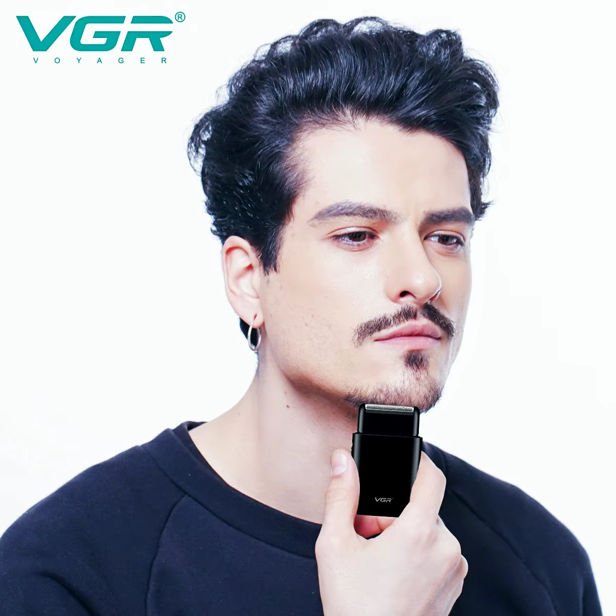 VGR Rasoir électrique Tondeuse À Barbe Professionnelle