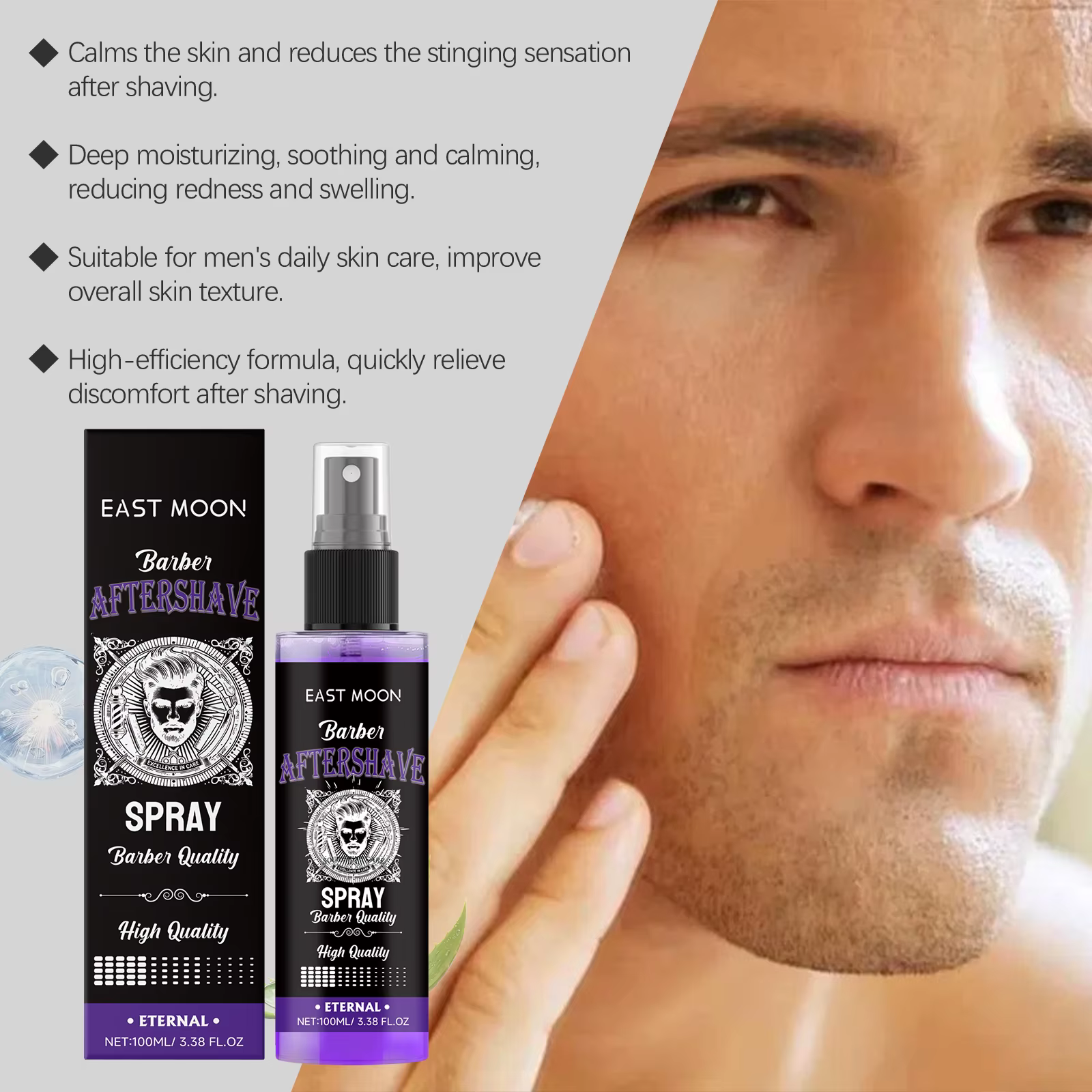 Spray après-rasage hydratant en profondeur