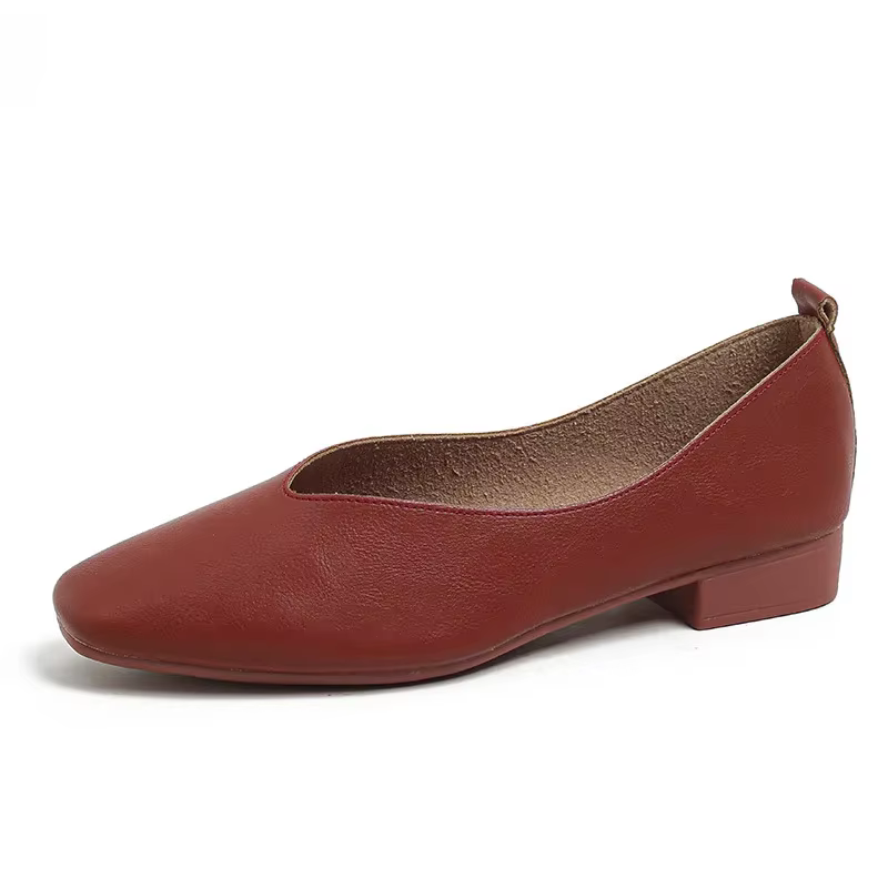 Chaussures multicolores en cuir véritable pour femmes, mocassins polyvalents, chaussures à talons bas, Parker rond, plat, astronomique, coupe peu profonde, chaussure simple, décontracté