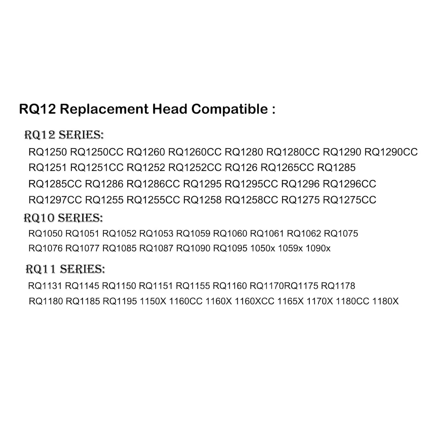 Tête de rasoir de rechange RQ10/RQ12 compatible avec Philips Norelco Sensotouch 3D 1260X RQ1250 RQ1295 RQ1180 Arcitec Razor Shaving