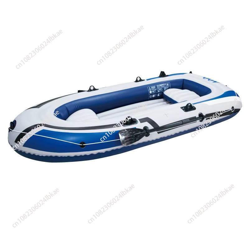 Kayak gonflable multi-personnes 2/3/4 places, bateau en caoutchouc avec fond épaissi résistant à l'usure, bateau de pêche portable pour la dérive
