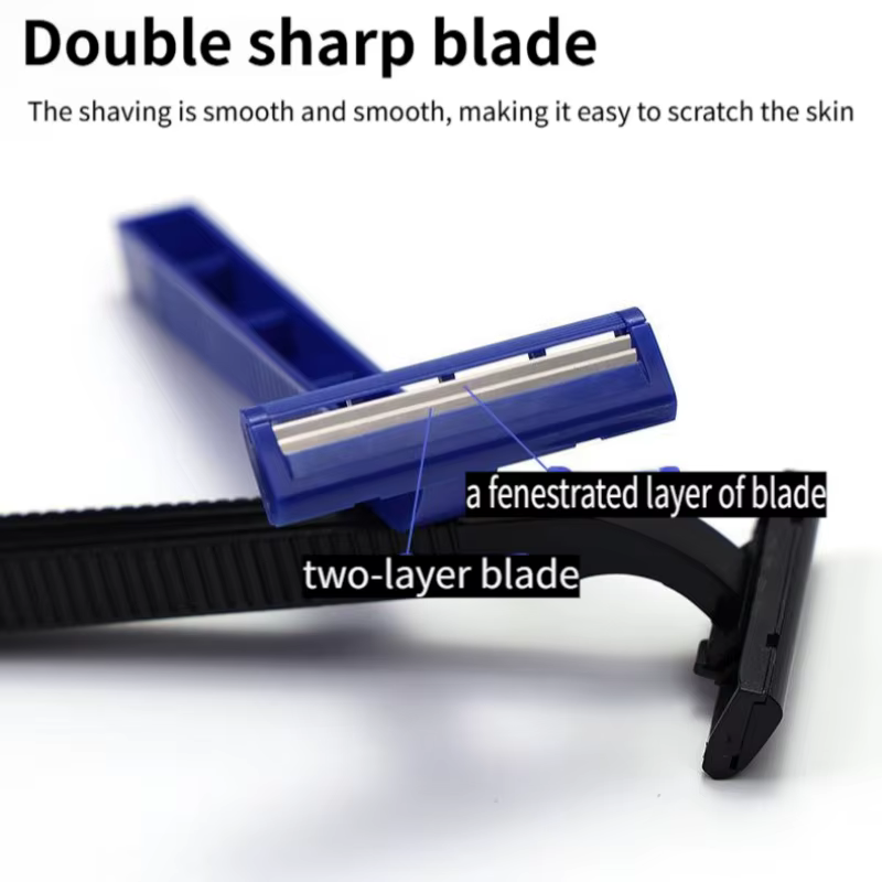 Rasoir jetable pour femmes, rasoir manuel hygiénique, 1 lame super tranchante avec tête peigne pour le visage, les jambes, les bras et la zone du bikini.