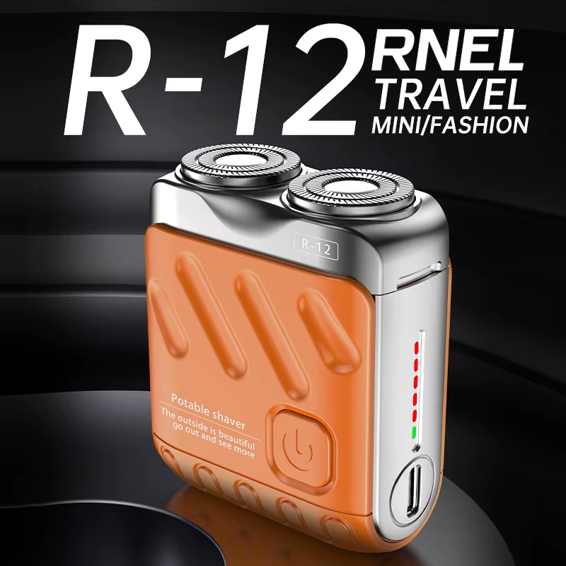 Hommes Mini rasoir électrique double tête étanche type-c Rechargeable