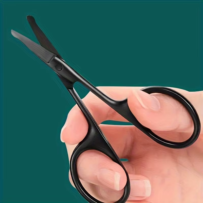 Ciseaux de coupe à tête ronde de précision-coupe de toilettage des poils du nez