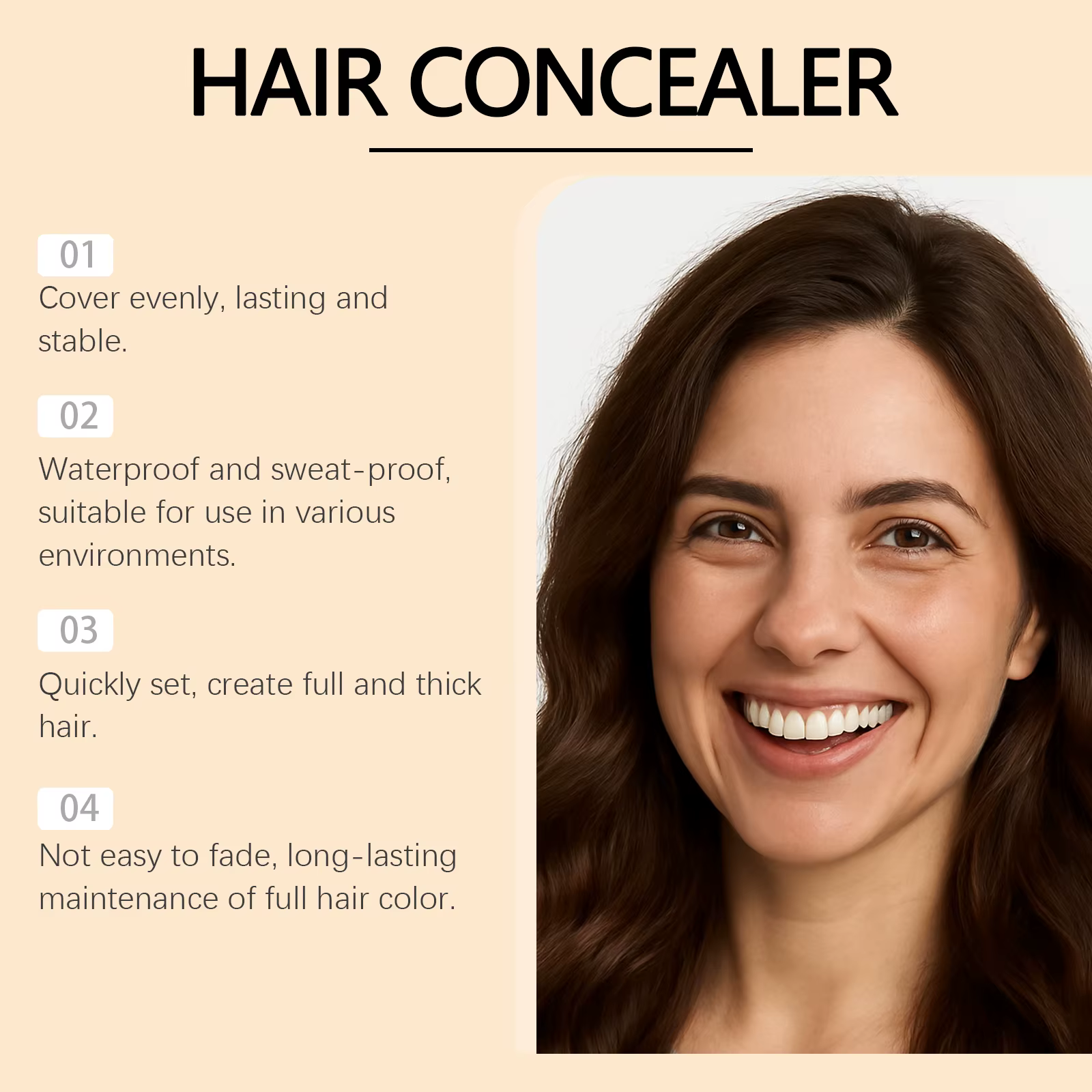 Correcteur de cheveux liquide imperméable