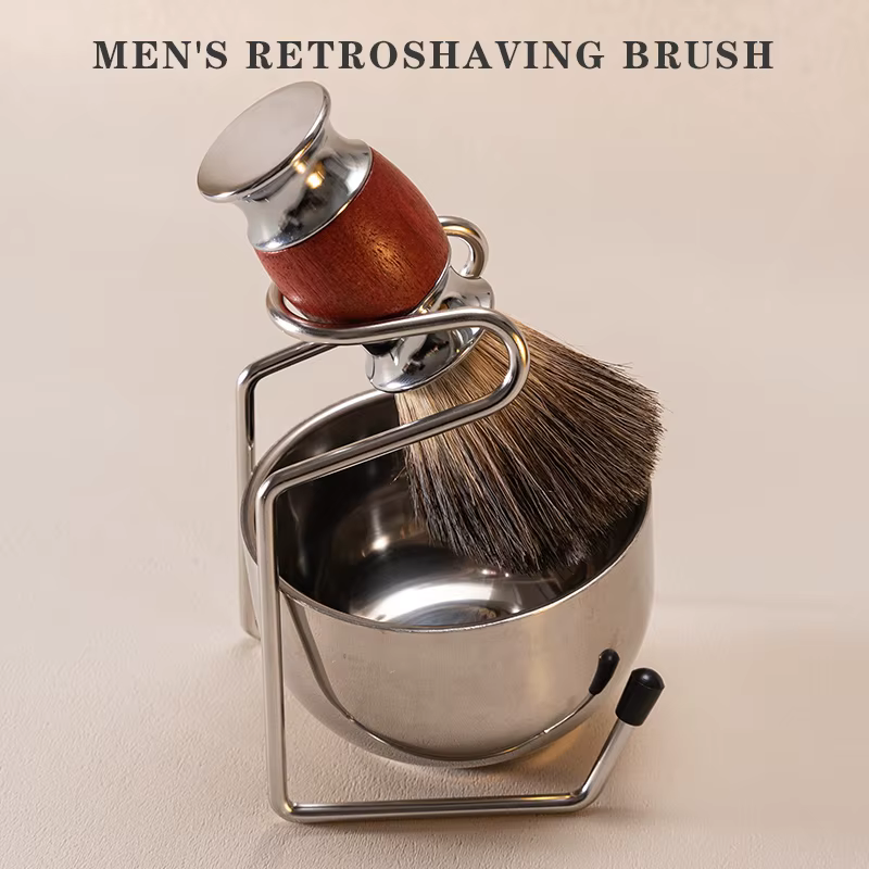 Ensemble de brosse et bol à raser pour homme