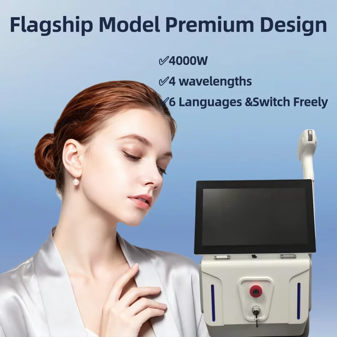 Soprano 2026 Épilation Laser Avancée 808nm Machine Laser à Diode Système de Refroidissement Platinum Black Ice 4 Longueurs d'Onde Salon à Domicile