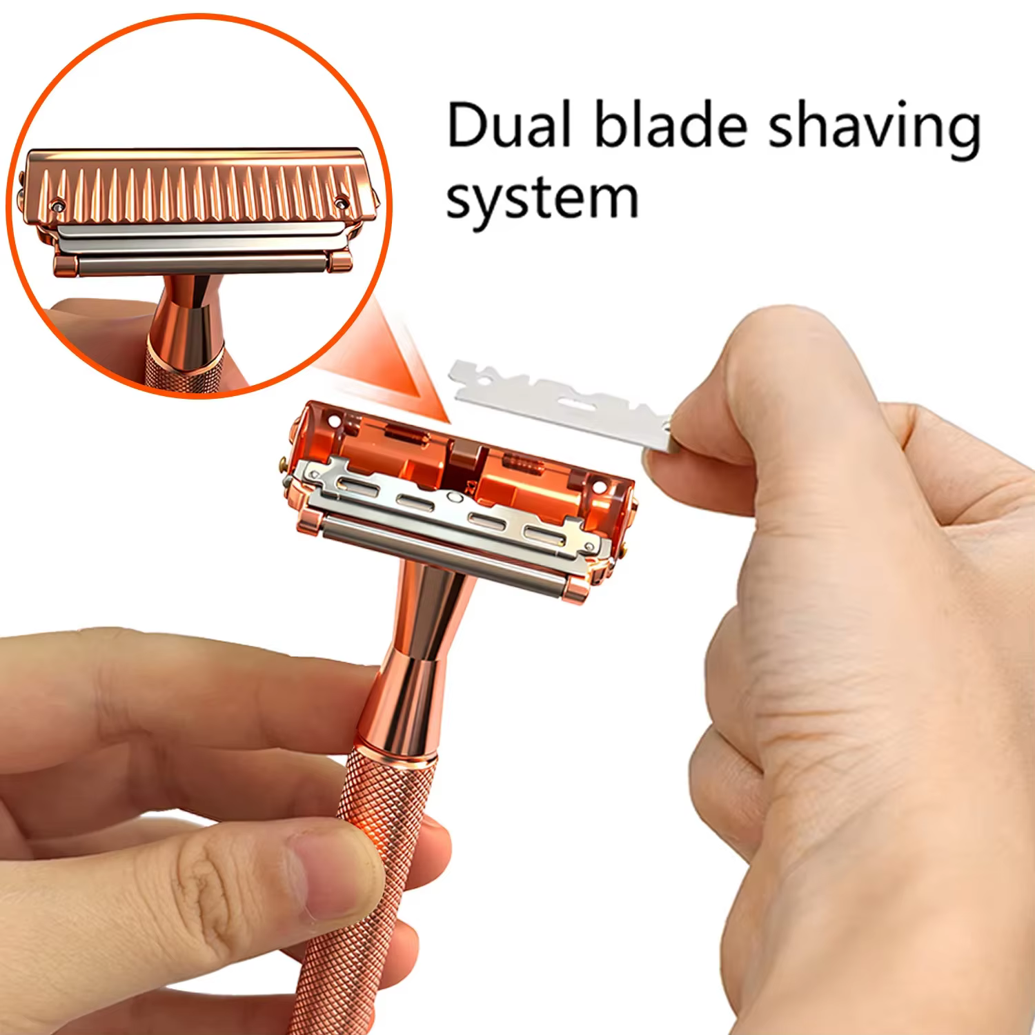 RZACLEA22T-1 rasoir de sécurité double couche avec tête à roulettes
