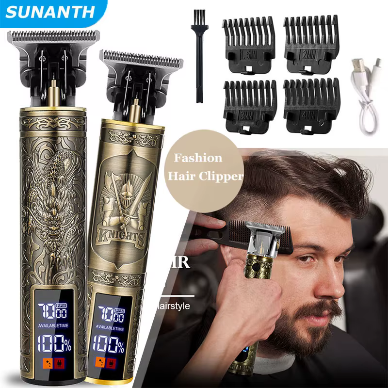 Tondeuse à cheveux professionnelle sans fil pour hommes